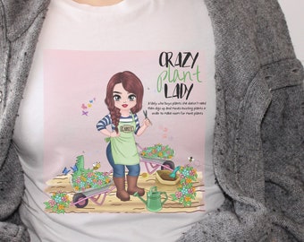 Camiseta personalizada para amantes de las plantas, camiseta de jardinería personalizada