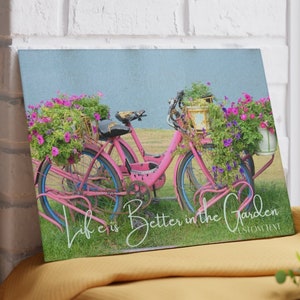 Personalized Garden Tempered Glass Cutting Board