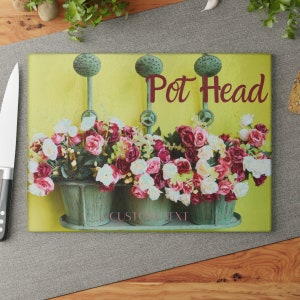 Personalized Plant Lover Tempered Glass Cutting Board