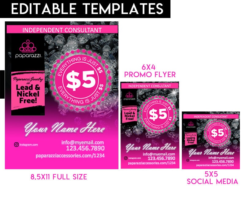 Editable DYI Paparazzi Flyer MS Word Templates - Etsy Australia