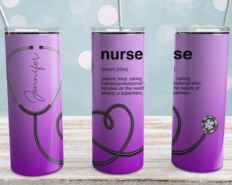 Nurse Quote Tumbler Design, Personalized Name, Sublimation PNG (Digital Download)