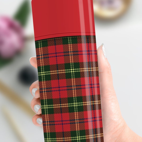 RETRO THERMOS TUMBLER Wrap, Old School Plaid Flask Tumbler Png, 20oz Tumbler Designs/Png, Sublimate Tumbler Designs