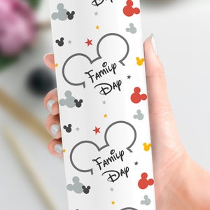 Mouse Ears Family Day 20oz Tumbler Wrap (PNG Digital Download)