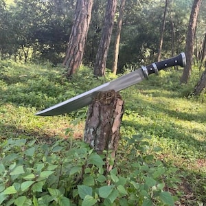 Custom Handmade Carbon Steel Blade Machete Sword, Hunting Sword, Survival Sword, Camping Sword, Anniversary Gift, Birthday Gift.