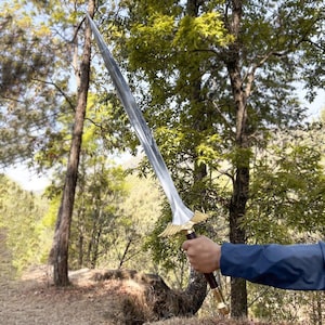 Handmade Carbon Steel Viking Hunting Sword: Historical Replica