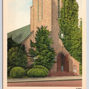 Vintage Postcard, Episcopal Church, Brevard North Carolina, Vintage North Carolina Postcard, c1940s unposted