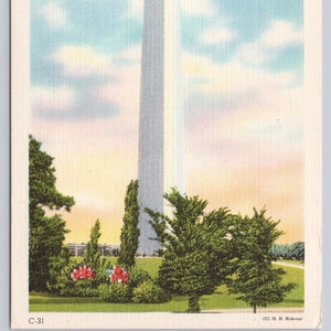 Vintage Postcard, Washington Monument, George Washington Obelisk, Washington DC, c1940s unposted