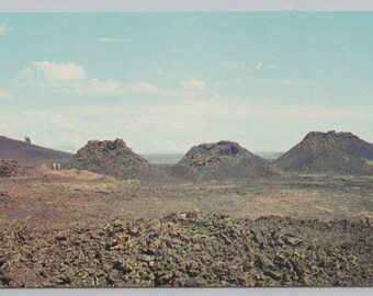 Vintage Postcard, Spatter Cones, Craters of the Moon National Monument Idaho, c1960s unposted