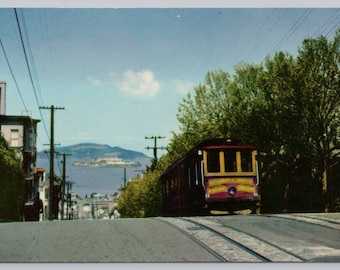Vintage Postcard, Hyde Street Cable Car, San Francisco California, c1960s unposted