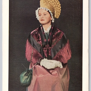 Vintage Postcard, Young Girl in Traditional Altvillinger Style Dress, Villingen Black Forest Switzerland, c1970s 4x6 unposted