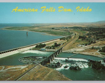Vintage Postcard, American Falls Dam, American Falls Idaho, c1960s unposted