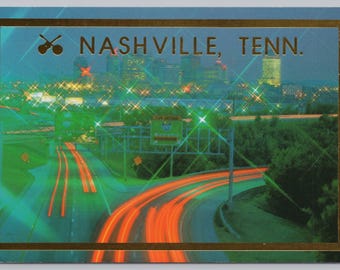 Highway View, Nashville Tennessee, Country Music Capitol of the World, 4x6 Postcard, unposted