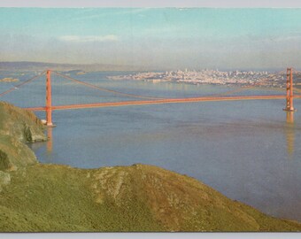 Vintage Postcard, Golden Gate Bridge, San Francisco California, Union Oil Company Postcard, c1960s unposted