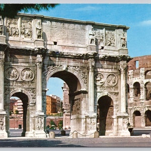 Vintage Postcard, Arch of Constantine, Rome Italy, c1960s 4x6 unposted