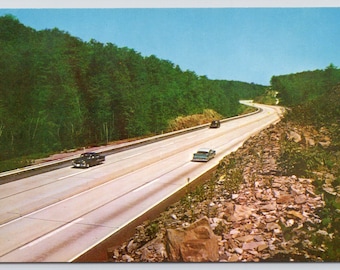 Vintage Postcard, Pennsylvania Turnpike, Northern Extension, World's Most Scenic Highway, c1960s unposted