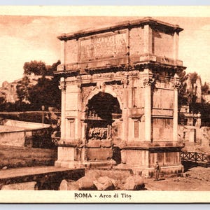 Vintage Postcard, Arch of Titus, Rome Italy, Arco di Tito Roma Italia, Antique Italian Postcard, c1920s unposted