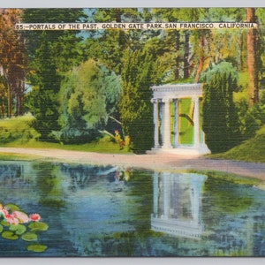 Vintage Postcard, Portals of the Past, Golden Gate Park, San Francisco California, Vintage San Francisco Postcard, c1940s unposted