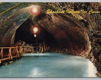 Vintage Postcard, Main Room, Shoshone Indian Ice Caves Idaho, c1960s unposted