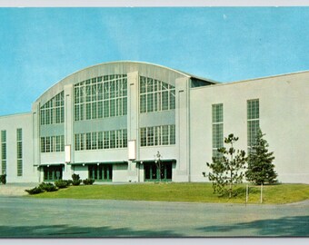 Carte postale vintage, Rensselaer Polytechnic Institute Field House, Troy New York, vers 1960