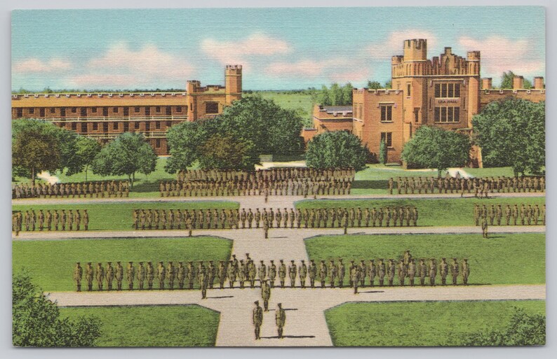 Vintage Postcard, Cadets on Parade, New Mexico Military Institute