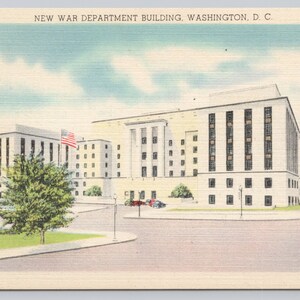 Vintage Postcard, New War Department Building, Washington DC, c1940s unposted
