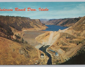 Vintage Postcard, Anderson Ranch Dam near Mountain Home Idaho, c1960s unposted