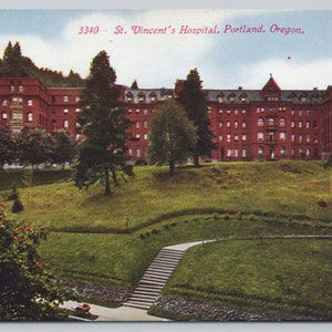 Vintage Postcard, St. Vincent&#39;s Hospital, Portland Oregon, c1910s unposted