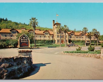 Vintage Postcard, The Christian Brothers Wine and Champagne Cellar, St. Helena California, c1960s unposted