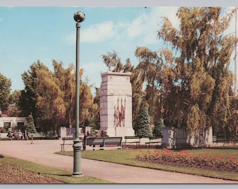 Vintage Postcard, War Memorial in Central Park, Calgary Alberta Canada, c1960s unposted