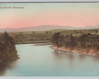 Vintage Postcard, The Catskill Mountains, New York, 1910s Unposted, Hand Colored Albertype Postcard