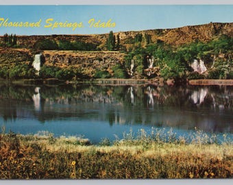 Vintage Postcard, Thousand Springs Idaho, Snake River Canyon, c1960s unposted