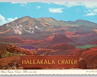 Vintage Postcard, Haleakala Volcanic Crater, Maui Hawaii, c1970s 4x6 unposted