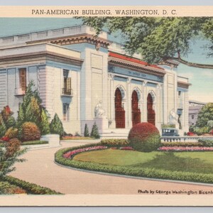 Vintage Postcard, Pan-American Union Building, Washington DC, c1940s unposted