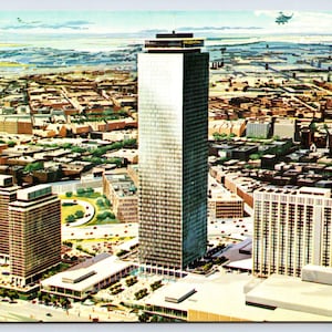Vintage Postcard, The Prudential Center, Helicopter View, Boston Massachusetts, c1960s unposted