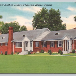 Vintage Postcard, The Christian College of Georgia, Athens Georgia, c1940s unposted
