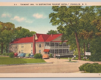 Vintage Postcard, Trimont Inn, A Distinctive Tourist Hotel, Franklin North Carolina, c1940s unposted