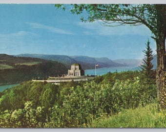 Vintage Postcard, Vista House at Crown Point, Columbia River Gorge Oregon, c1960s unposted