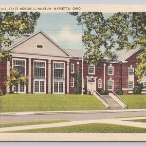 Vintage Postcard, Campus Martius Museum, State Historical Museum, Marietta Ohio, c1940s unposted