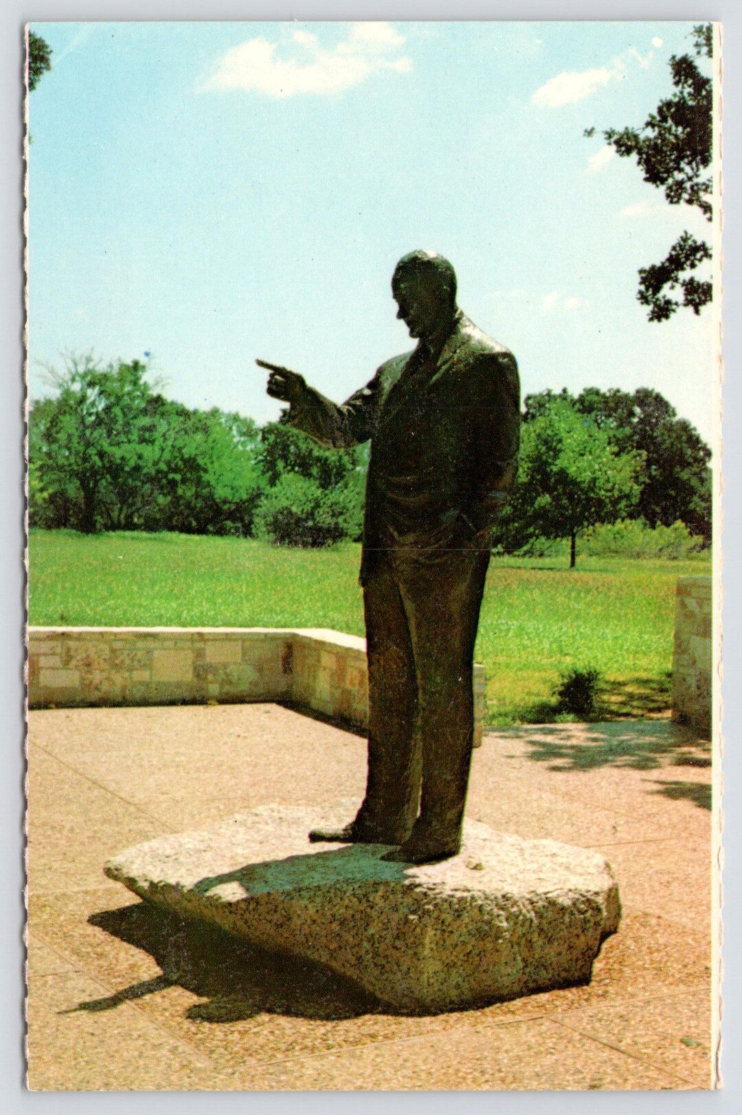 Vintage Postcard, LBJ Statue, Lyndon B. Johnson National Historic Site ...
