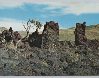 Vintage Postcard, Crater Wall Sections, The Monoliths, Craters of the Moon National Monument Idaho, c1960s unposted