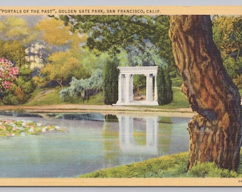 Vintage Postcard, Portals of the Past, Golden Gate Park, San Francisco California, Vintage San Francisco Postcard, c1940s unposted