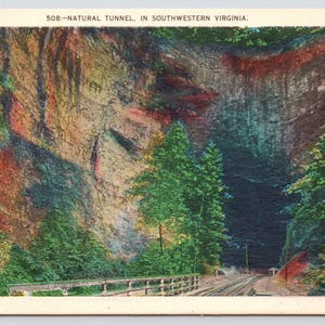 Vintage Postcard, Natural Tunnel in Southwestern Virginia, c1940s unposted