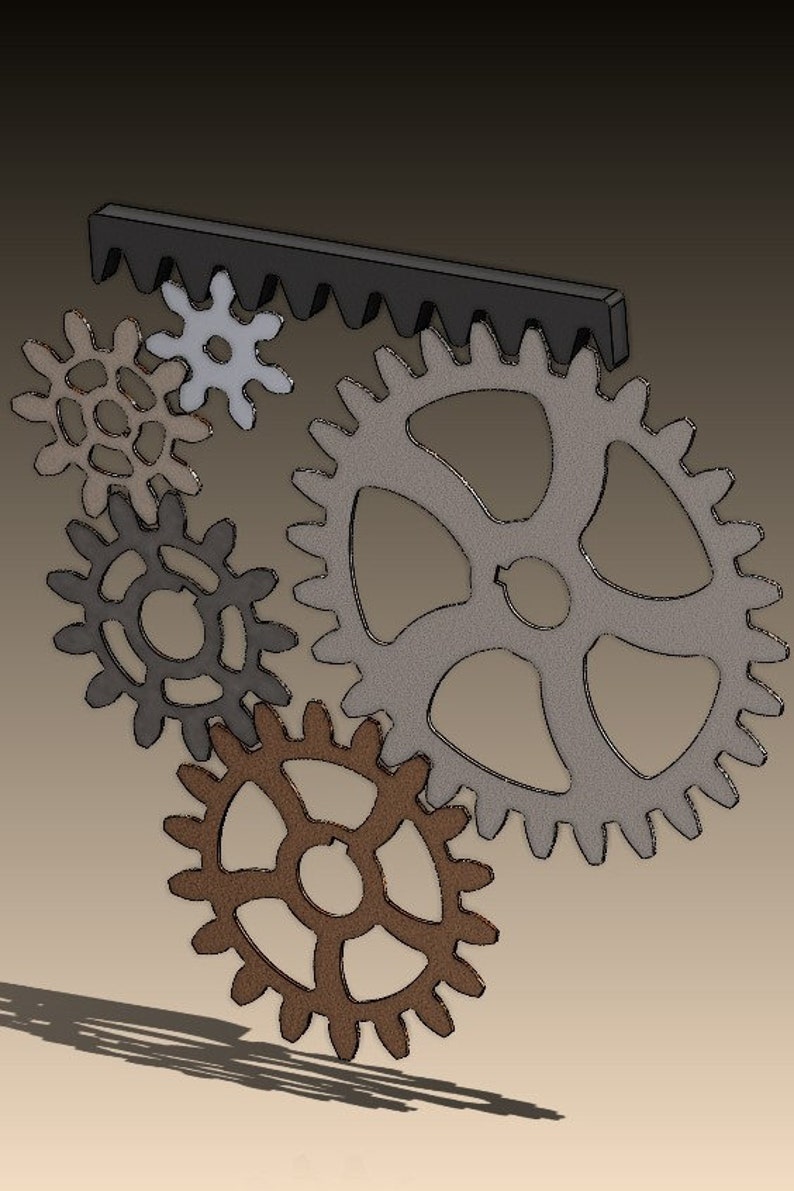 PRECISION GEAR Files 2DP Laser Cut Files Steampunk Gears. Etsy Canada