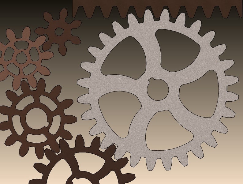 PRECISION GEAR Files 2DP Laser Cut Files Steampunk Gears. Etsy Canada