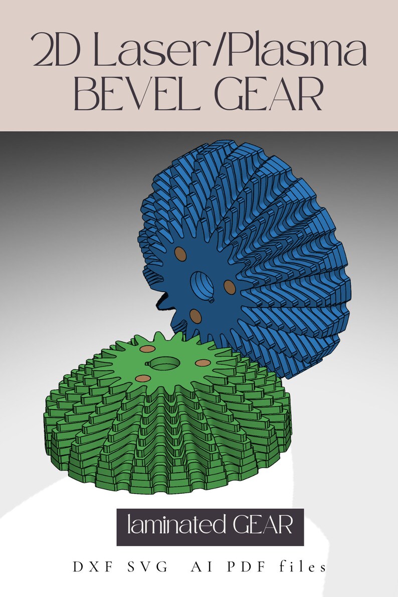2D Cut BEVEL GEAR 6DP Laser Cut Files CNC Plasma Files. Etsy