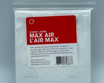 O2 50-Filter Pack-O2 Canada Max Air Filters (3x more breathable+intended for sports, etc.)