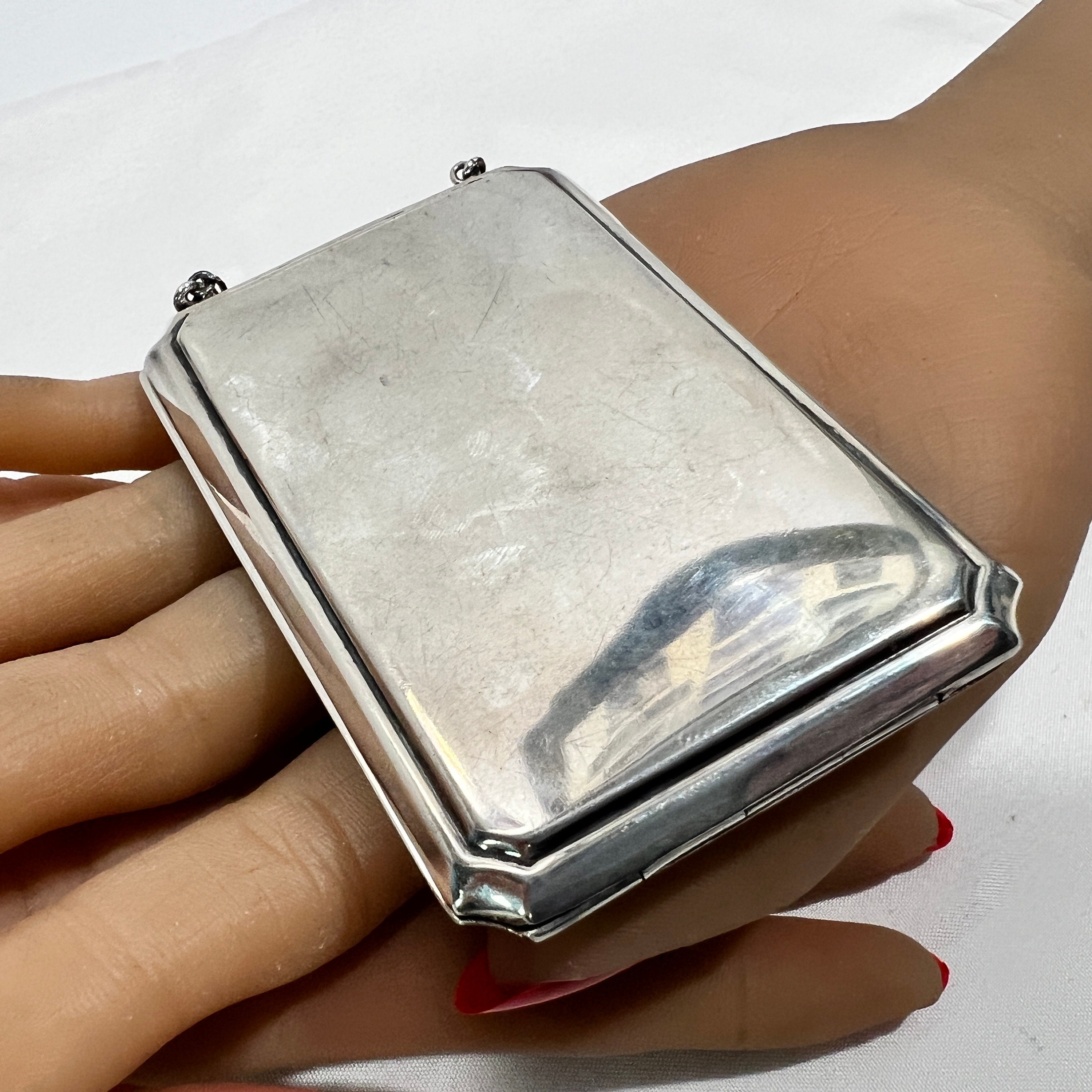 Dresden Sterling silver eyeglass/travel case - Hansaware