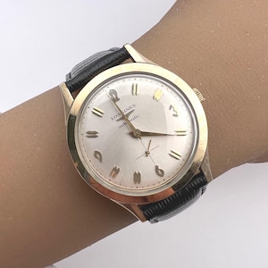 c. 1955 Vintage Fine Collectible 10k Gold Filled Mid-Century Longines Automatic Dress Watch. Cleaned & Serviced on 12/1/2024. READY TO SHIP!