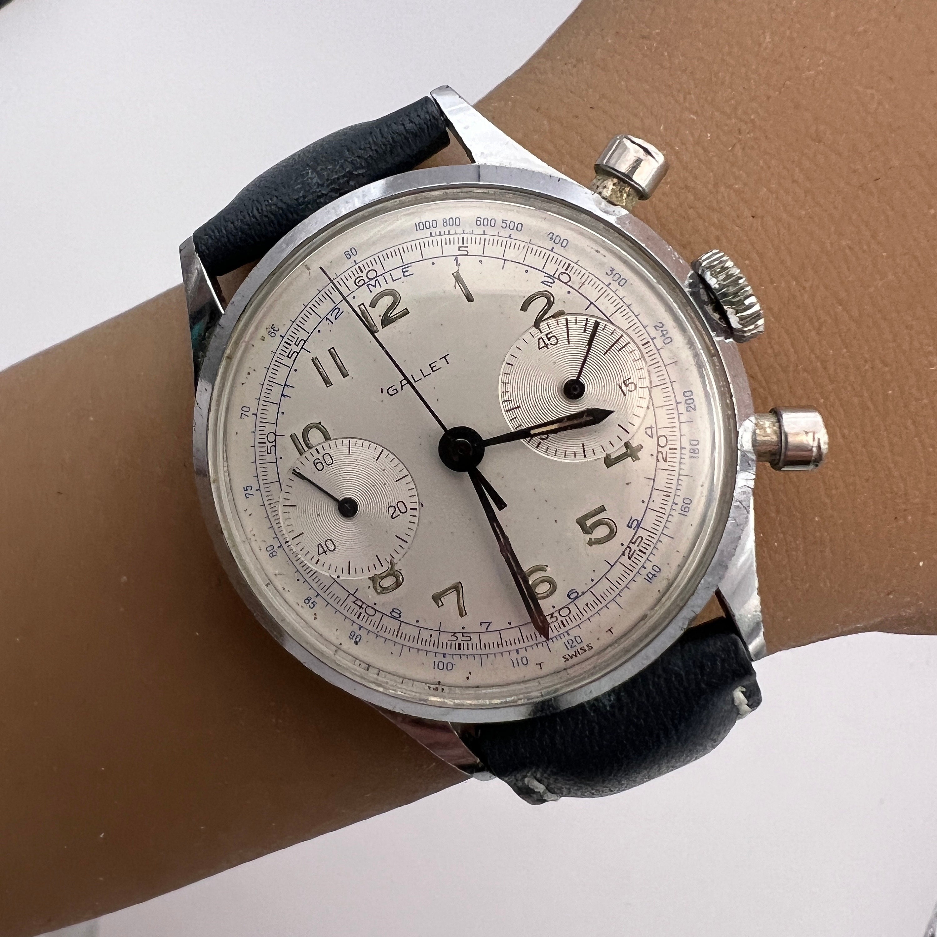 C. 1965 Fine Collectible Stainless Steel Mid century Gallet Multichron Chronograph Watch. Included is a 400 Dollar Service Restoration Etsy Australia