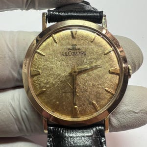 c. 1960 10k Gold Filled Collectible Mid-Century Le Coultre mechanical Dress Watch. Cleaned and Serviced on Feb. 10, 2025. READY TO SHIP!